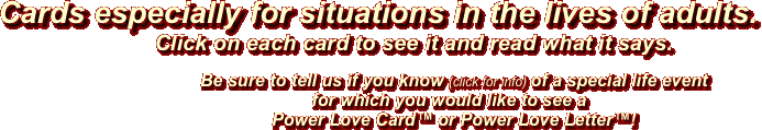 Cards especially for situations in